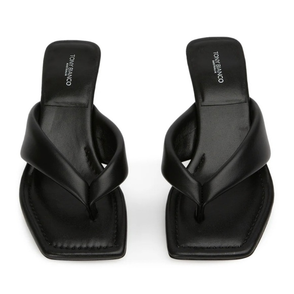 Tony Bianco Tropic Heels in Black Nappa - Picture 2 of 4